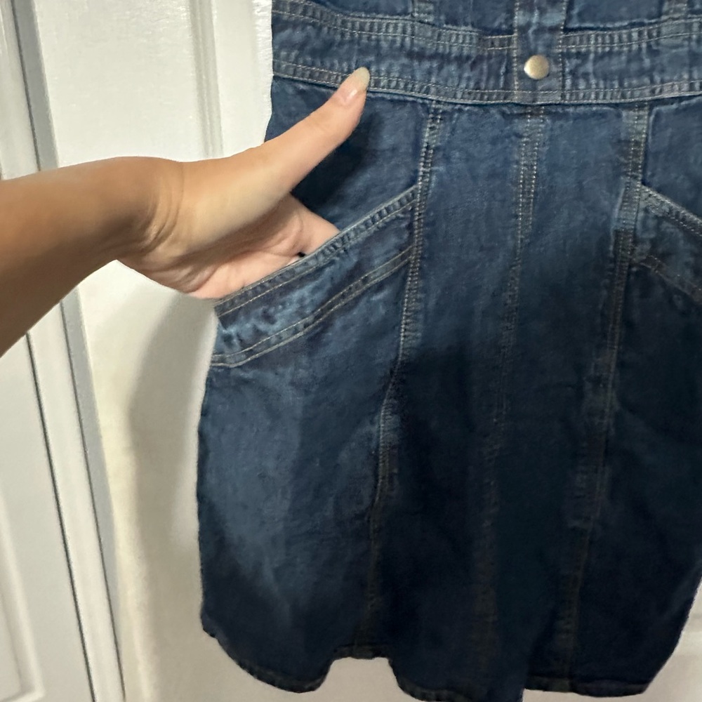 Japna Dark Blue Denim Mini Dress - Picture 7 of 15
